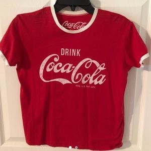Coke Coca Cola Cropped Shirt Sz Medium